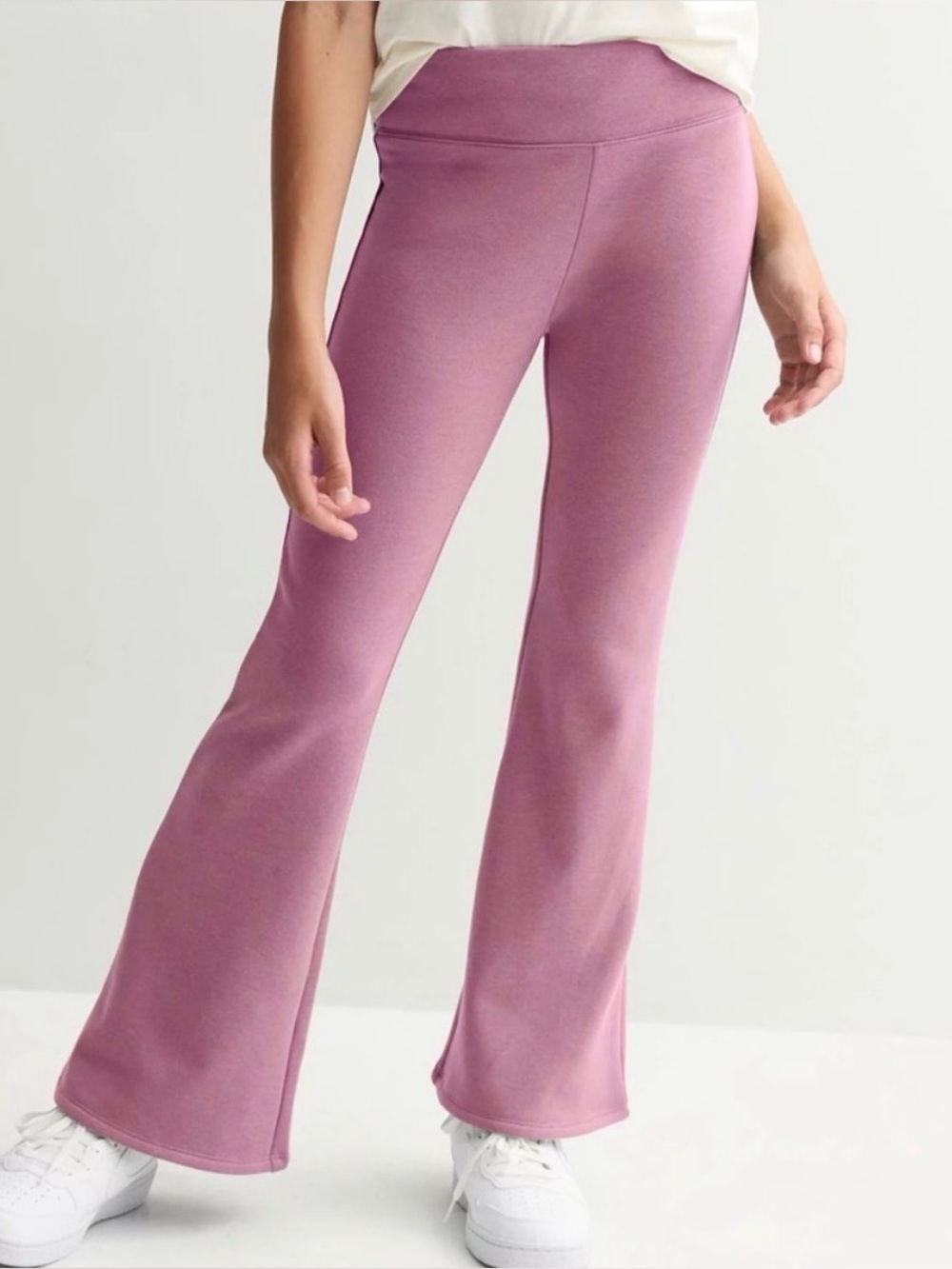 NWOT SO Girls The Cozy Leggings Fleece Lined Flare Leggings- Rose Pink
